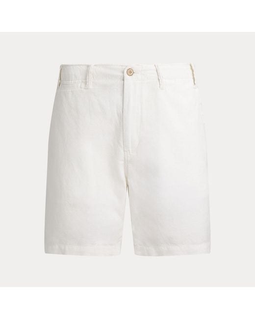 Ralph Lauren Blue 21.5 Cm Classic Fit Linen-Cotton Shorts for men