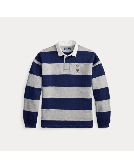 Ralph Lauren Blue Big Fit Polo Bear Rugby Sweatshirt for men