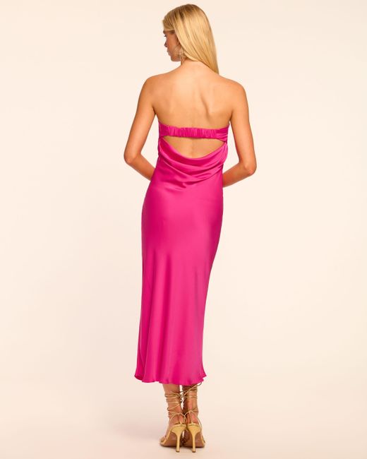Ramy Brook Pink Shauna Strapless Midi Dress