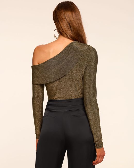 Ramy Brook Black Carrie Sparkle Knit Off-The-Shoulder Top