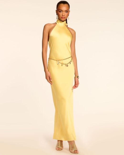 Ramy Brook Green Tatiana High Neck Gown
