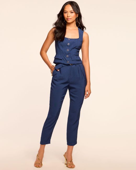 Ramy Brook Blue Miley Belted Ankle Length Pant
