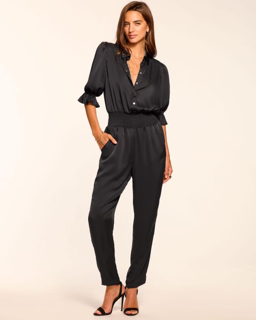 Ramy Brook Multicolor Dina Short Sleeve Button Down Jumpsuit