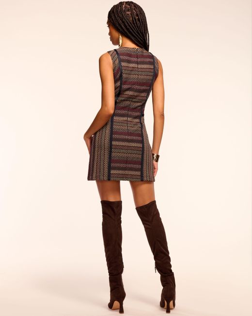Ramy Brook Brown Jeanette Tweed Sleeveless Mini Dress