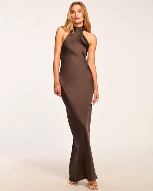 Ramy Brook Green Tatiana High Neck Gown