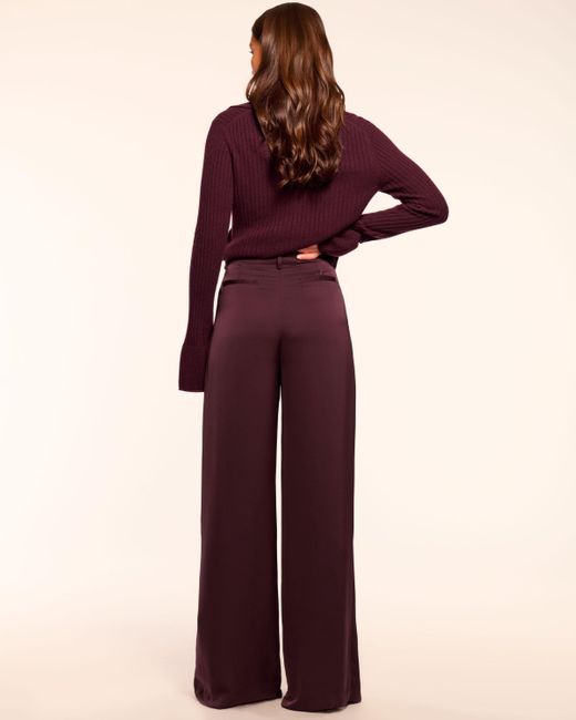 Ramy Brook Blue Oscar Pleated Wide Leg Pant