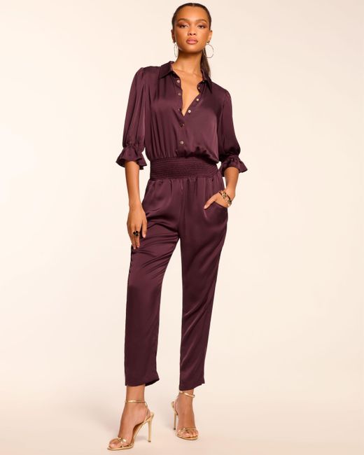 Ramy Brook Multicolor Dina Short Sleeve Button Down Jumpsuit