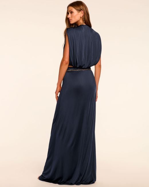 Ramy Brook Blue Chris Jersey Maxi Skirt