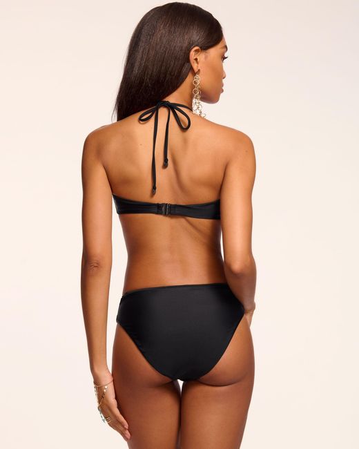 Ramy Brook Black Maxine Ring Bikini Bottom
