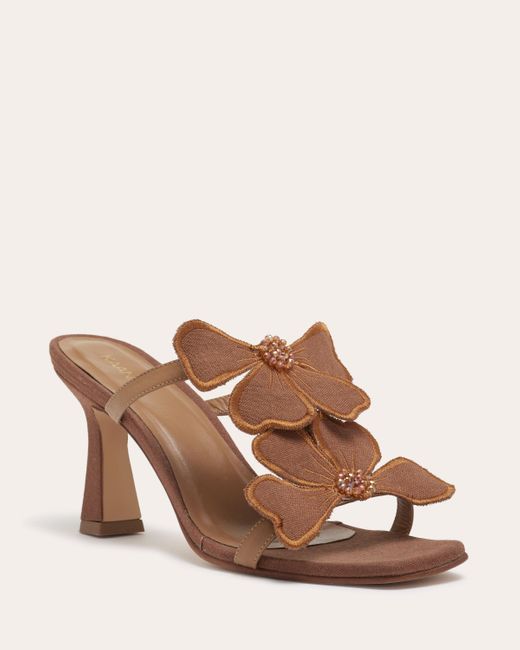 Ramy Brook Brown Sequoia Flower Heel
