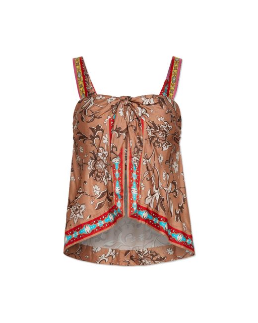 Ramy Brook Multicolor Vera Tie-Front Tank Top