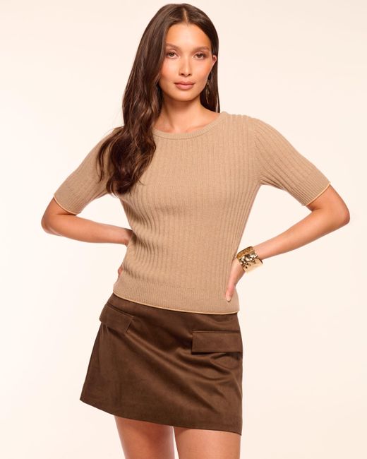 Ramy Brook Brown Elliot Cashmere T-Shirt