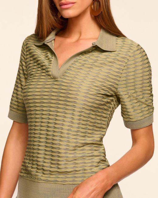 Ramy Brook Green Valentina Short Sleeve Knit Top
