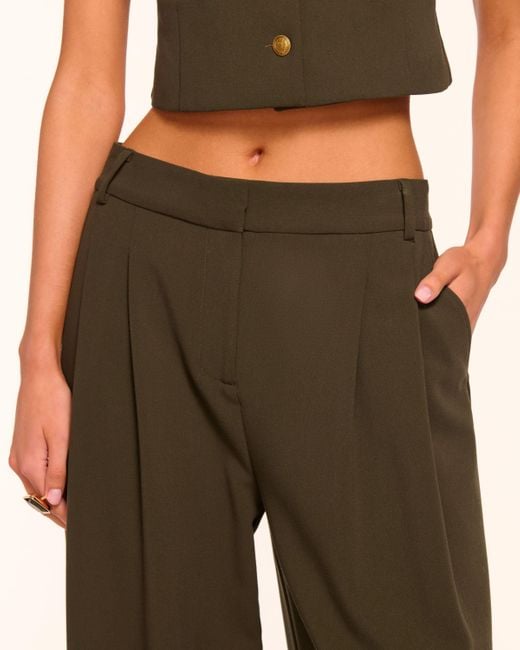 Ramy Brook Brown Leslie Pleated Wide Leg Pant