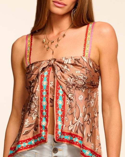 Ramy Brook Multicolor Vera Tie-Front Tank Top