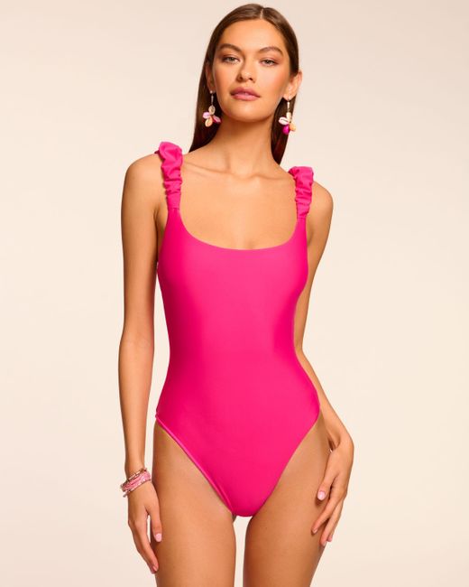 Ramy Brook Pink Rachel Scoop Neck One Piece Swimsuit