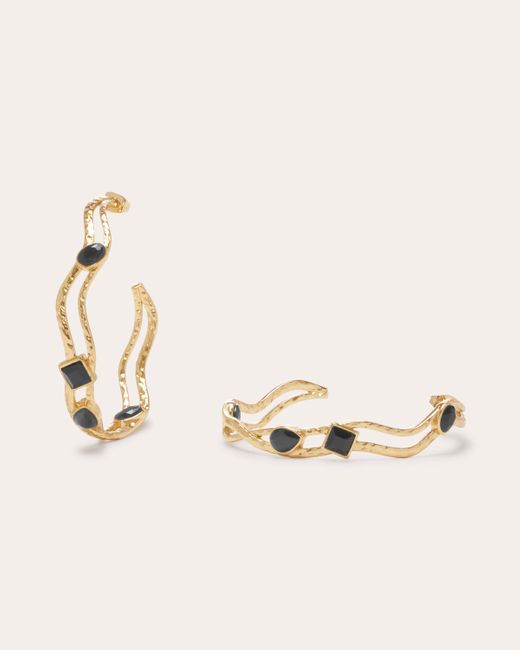 Ramy Brook Natural Alena Stone Hoop Earrings