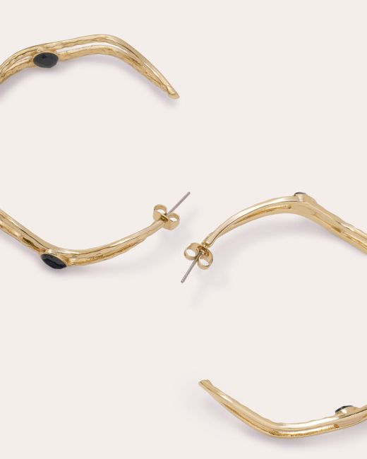 Ramy Brook Natural Alena Stone Hoop Earrings