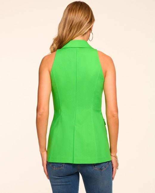 Ramy Brook Green Lisa Stretch Cotton Vest