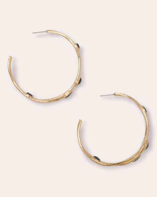Ramy Brook Natural Alena Stone Hoop Earrings
