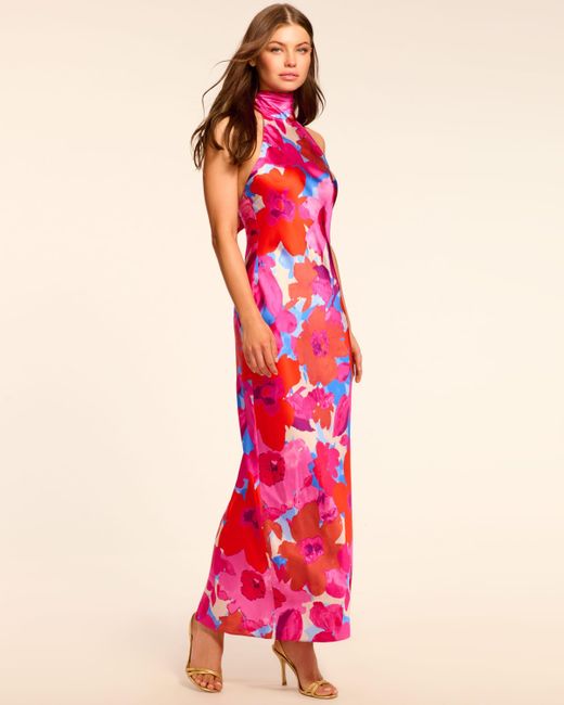 Ramy Brook Silk Tatiana Halter Gown in Pink | Lyst