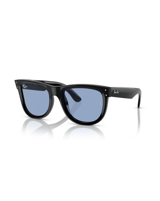 Ray-Ban Black Wayfarer reverse sonnenbrillen fassung blau glas