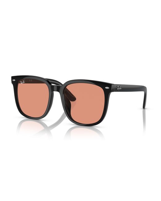 Rb4401d washed lenses lunettes de soleil monture verres orange Ray-Ban en coloris Black