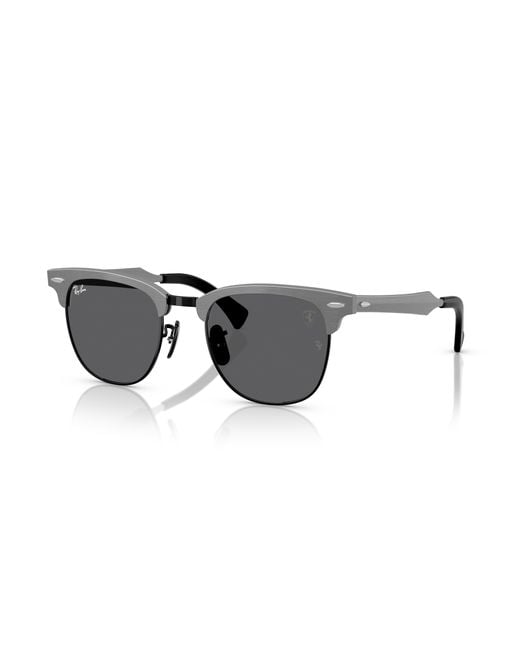 Ray-Ban Black Rb3807m Scuderia Ferrari Collection Chromance Sunglasses Frame Grey Lenses Polarized