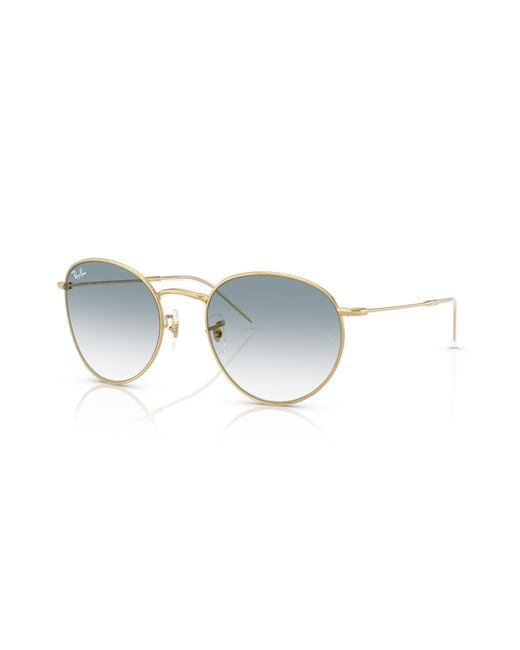 Ray-Ban Black Round Reverse Sunglasses Frame Blue Lenses