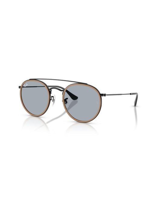 Ray-Ban Black Sunglasses Round Double Bridge