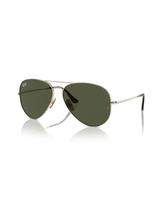 Aviat titanium lunettes de soleil monture verres vert Ray-Ban en coloris Green
