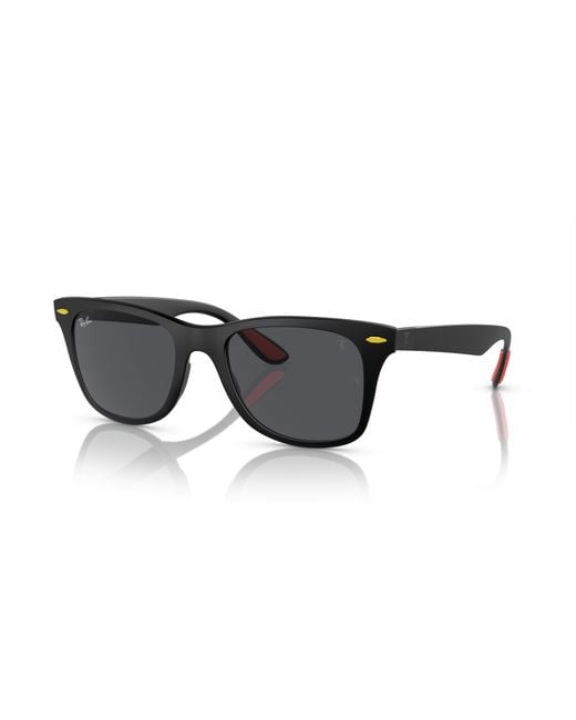 Ray-Ban Black Scuderia Ferrari Spain Ltd | Customized By Carlos Sainz Sunglasses Frame Grey Lenses for men