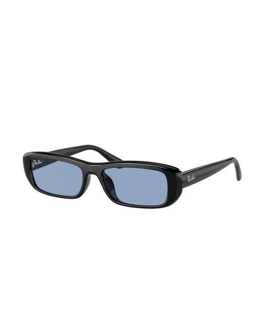 Ray-Ban Black Rb4436d Washed Lenses Bio-based Sunglasses Frame Blue Lenses