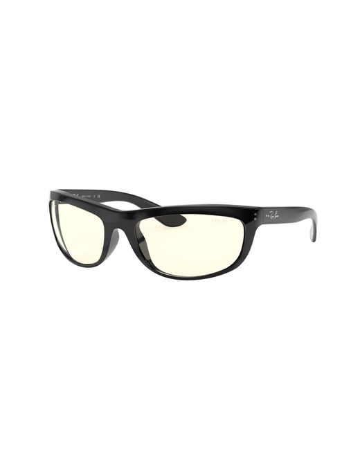 Ray-Ban Sunglasses Man Balorama Blue-light Clear Evolve - Shiny Black Frame Grey Lenses 62-19 for men