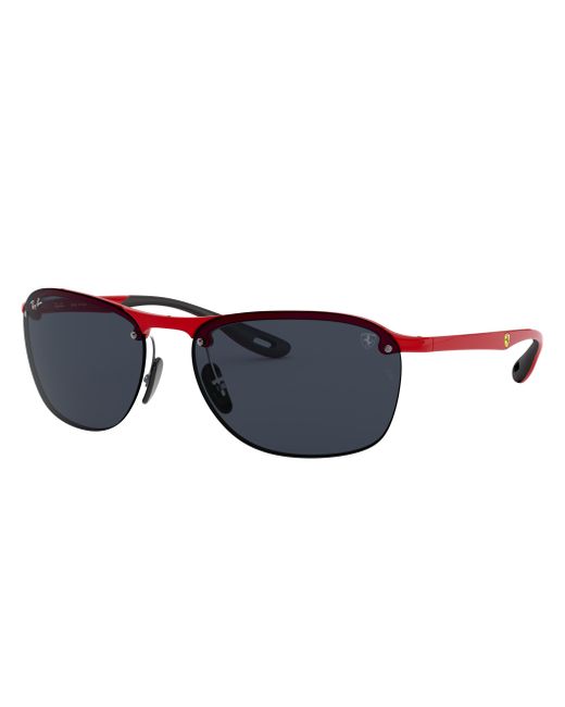 Ray-Ban Black Sunglasses Man Rb4302m Scuderia Ferrari Collection - Red Frame Grey Lenses 62-16 for men