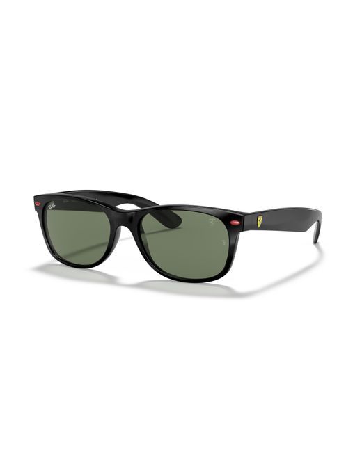 Ray-Ban Sunglasses Unisex Rb2132m Scuderia Ferrari Collection - Black Frame Green Lenses 55-18