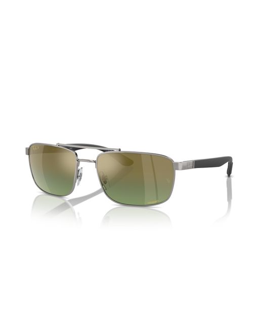 Rb3737 chromance gafas de sol montura verde lentes polarizados Ray-Ban de color Black