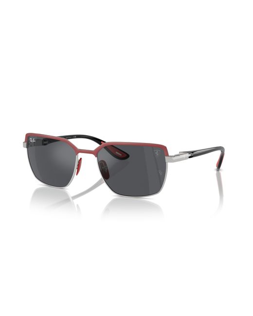 Ray-Ban Black Rb3743m Scuderia Ferrari Collection Square Sunglasses