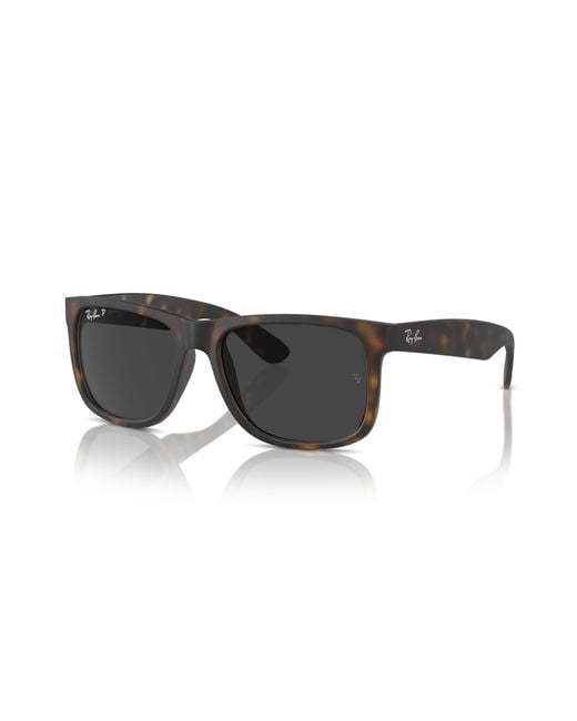 Justin classic lunettes de soleil monture verres gris polarisé Ray-Ban pour homme en coloris Black