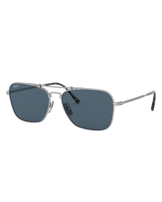 Ray-Ban Caravan Titanium Sunglasses Lenses in Black | Lyst