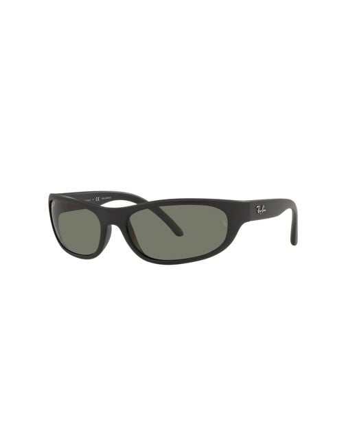 Ray-Ban Rb4033 Polarized Rectangular Sunglasses Matte Black 60.6 Mm for men