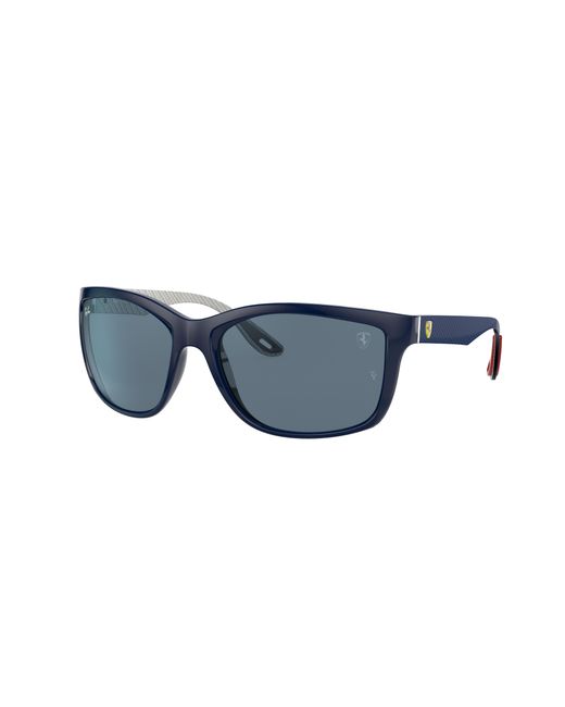 Ray-Ban Black Sunglasses Unisex Rb8356m Scuderia Ferrari Collection - Blue Frame Blue Lenses 61-18