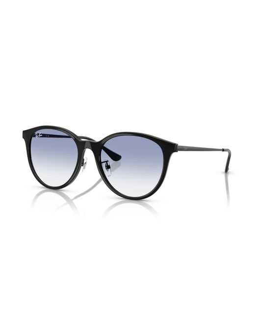 Ray-Ban Black Rb4334d Sunglasses Frame Blue Lenses