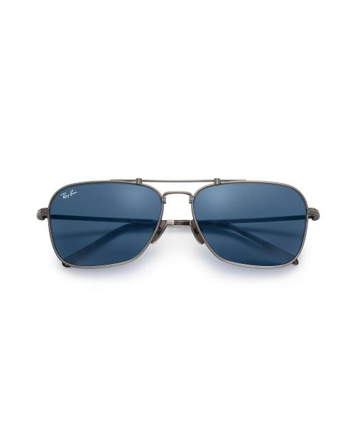 RayBan Caravan Titanium Sunglasses Lenses in Pewter (Blue) Lyst