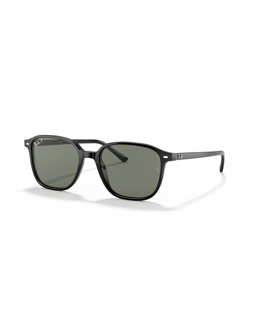 Ray-Ban Leonard Sunglasses Frame Green Lenses Polarized in Black | Lyst