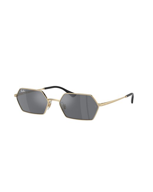 Ray-Ban Black Rb3728 Yevi Hexagonal Sunglasses