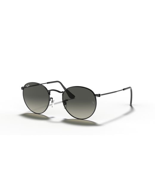 Ray-Ban Multicolor Sunglasses Man Round Flat Lenses - Black Frame Grey Lenses 53-21 for men