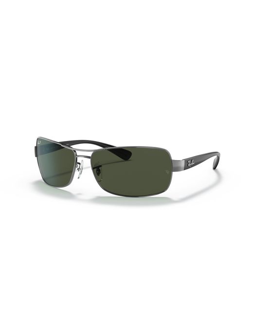 Ray-Ban Rb3379 Sonnenbrillen Schwarz Fassung Grün Glas Polarisiert 64-15 in Black für Herren