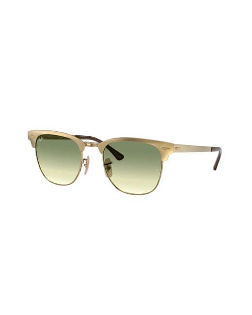 Ray-Ban Metallic Clubmaster Metal @collection Sunglasses Gold Frame Green Lenses 51-21
