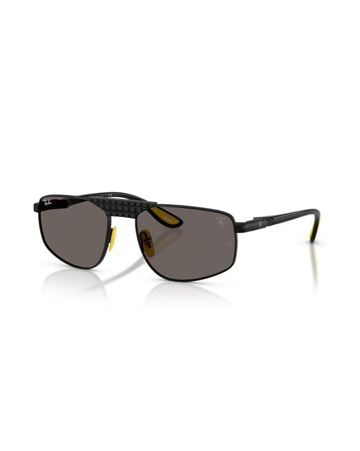 Ray-Ban Black Rb3776m Scuderia Ferrari Collection Sunglasses Frame Grey Lenses